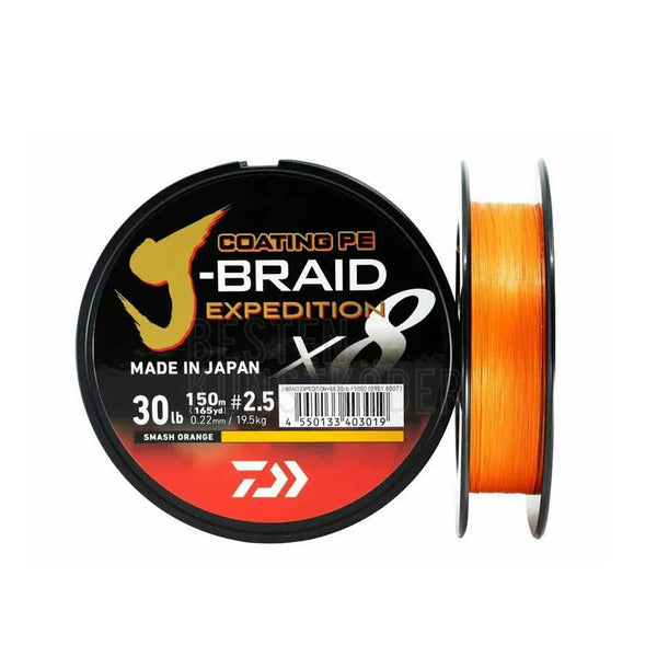 Daiwa J-Braid Expedition Smash Orange 150m