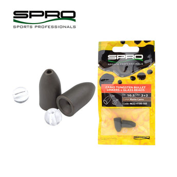 SPRO Camo Tungsten Bullet Sinkers Matte Green