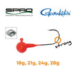 Spro Football Jighead Gripper - Jig 22 - Fluo Red